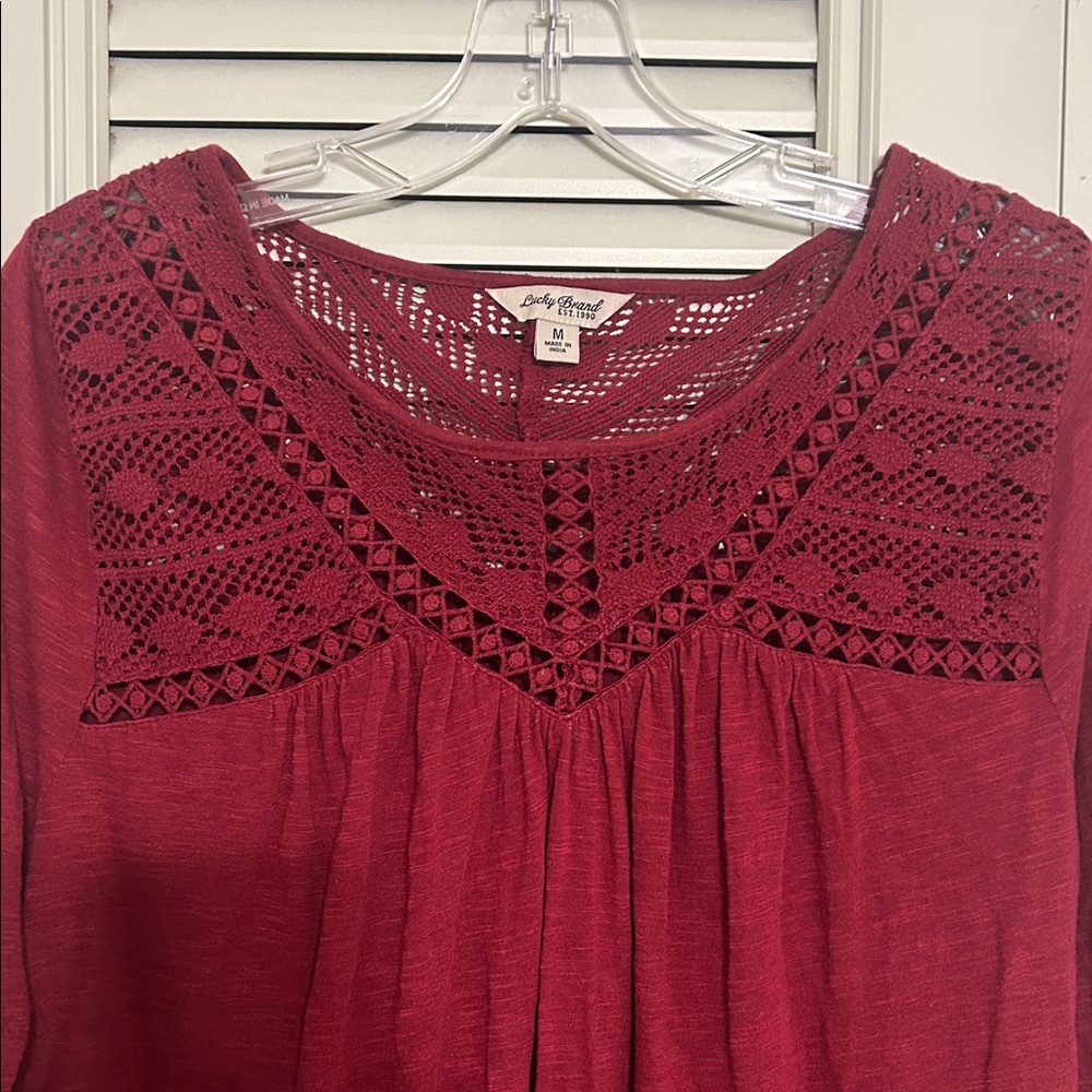 Lucky Brand 3/4 Sleeve Blouse - Picture 2 of 8